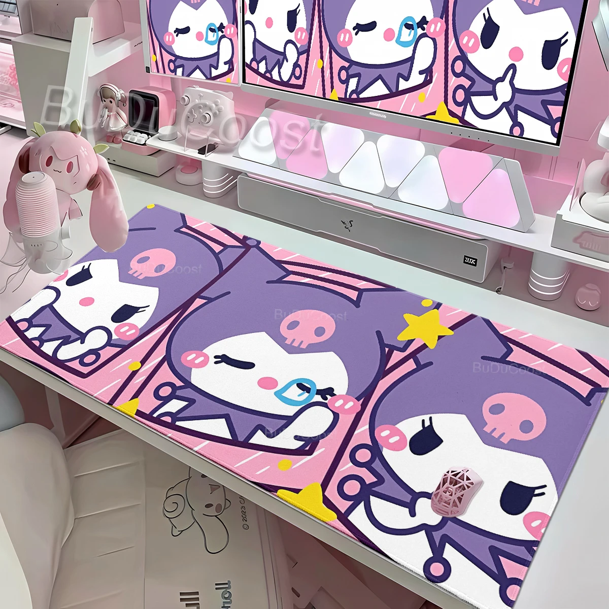 オフィスマウスパッド サンリオ クロミ かわいいデスクマット - Pc Gaming Kuromi のレビューと価格