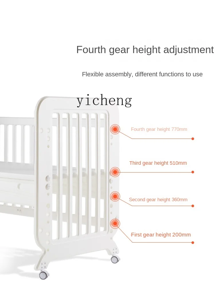 Tqh Baby Bed Stitching European Children's Bed Multifunctional Newborn Babies' Bed