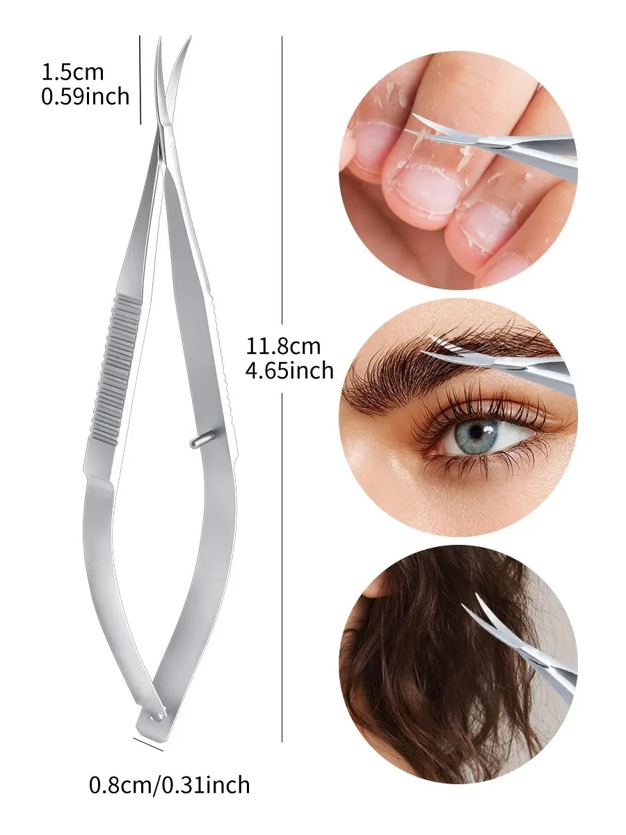 Rosyjskie nożyczki w kształcie jaskółczego ogona Beauty Nail usuwanie martwego naskórka kolce do paznokci zakrzywione nożyczki ze stali nierdzewnej wiosenne martwe skórzaki