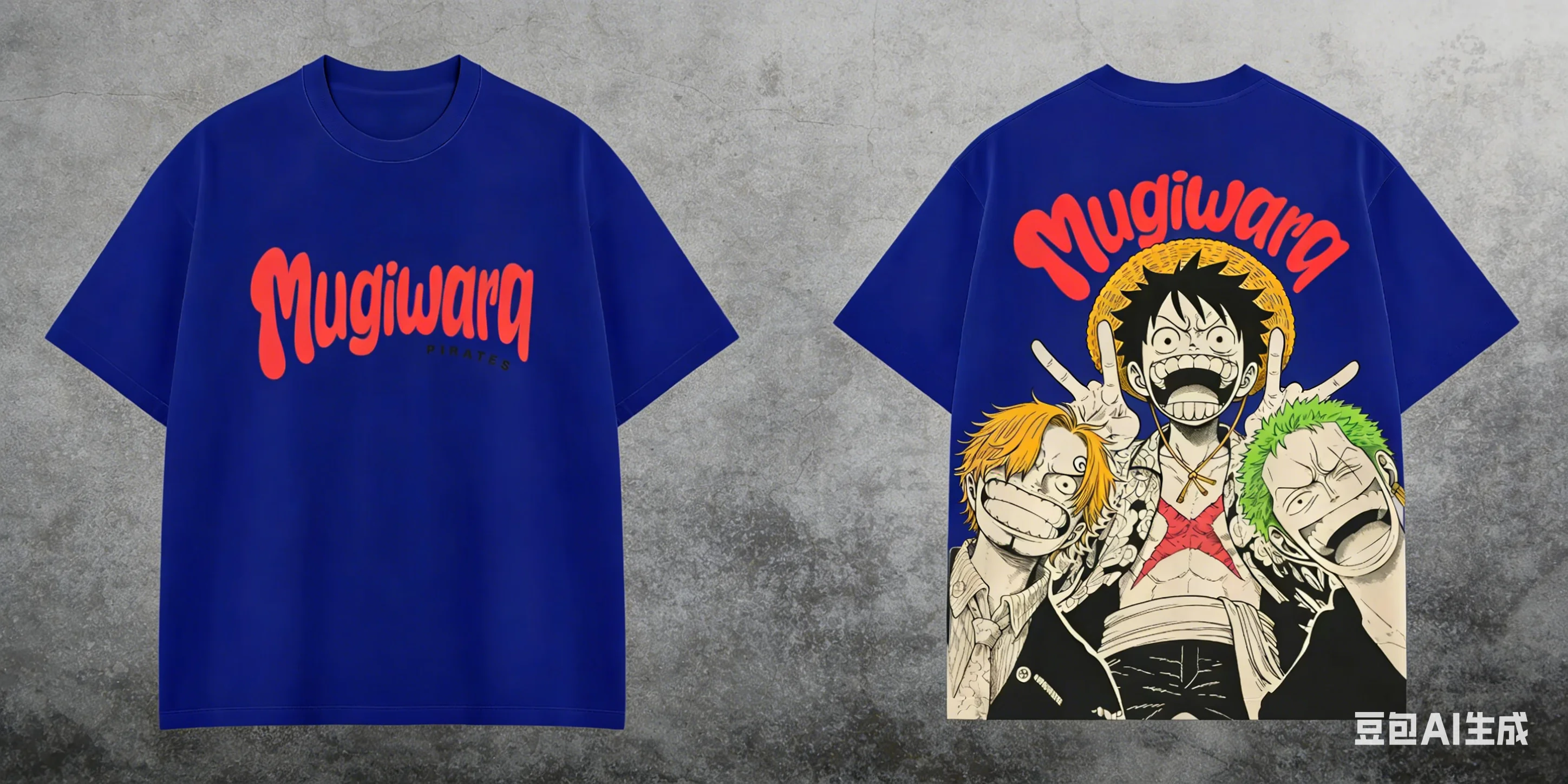 One Piece Luffy Zoro Sanji Mugiwara Crew Grafik-T-Shirt, Vintage Manga Print Anime Casual T-Shirt für Männer, Frauen, Kinder – Detail 10