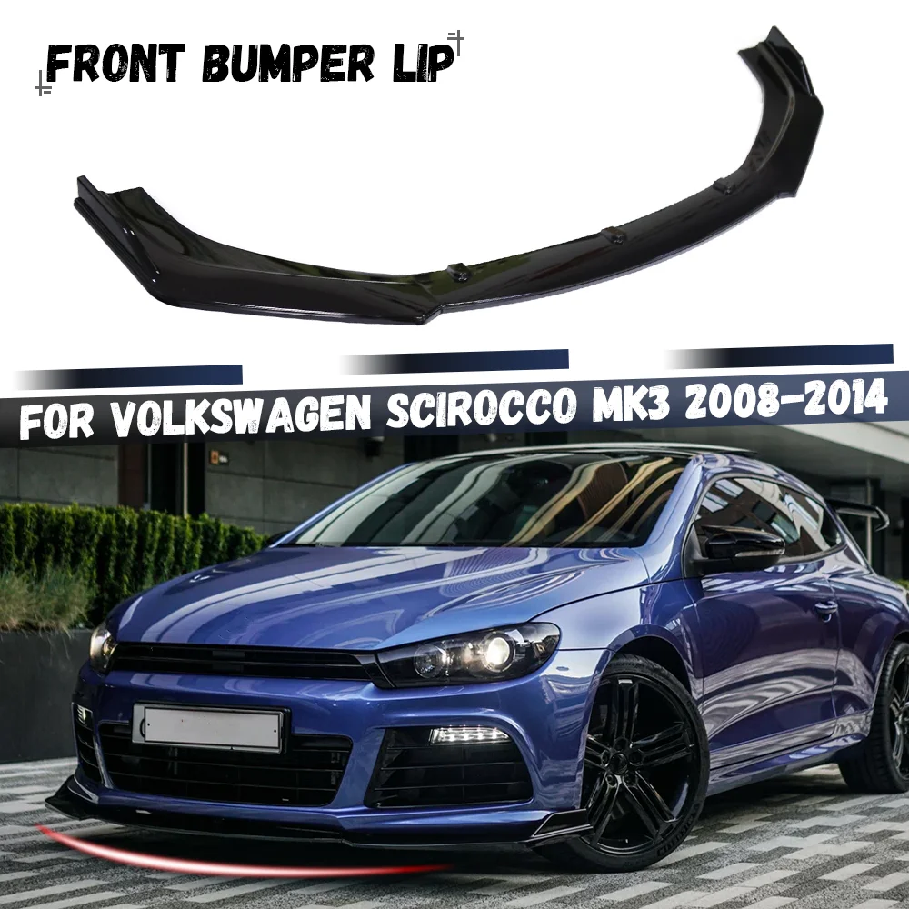 

Front Bumper Lip Splitter Diffuser Spoiler Bumper Guard Protector For Volkswagen Scirocco MK3 TDI TSI TFSI 2008-2014
