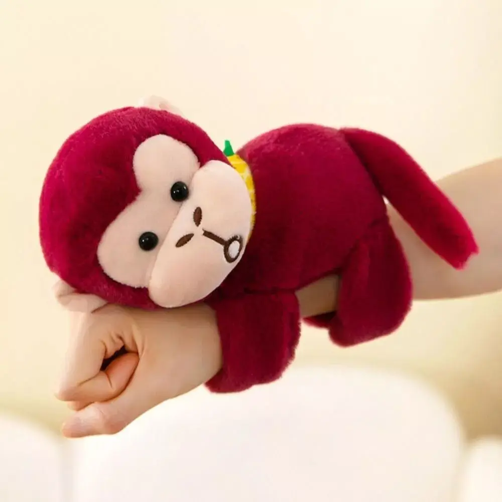 New Capybara Plush Doll Slap Bracelet Monkey Interactive Toy Plush Wrist Band Home Decor Gift Animal Slap Bracelets