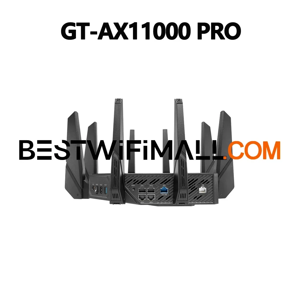 

Игровой маршрутизатор ASUS GT-AX11000 PRO WiFi 6, трехдиапазонный, первый в мире, 1x10G и 1x2,5G, игровой порт WAN/LAN, четырехъядерный процессор DFS 2G