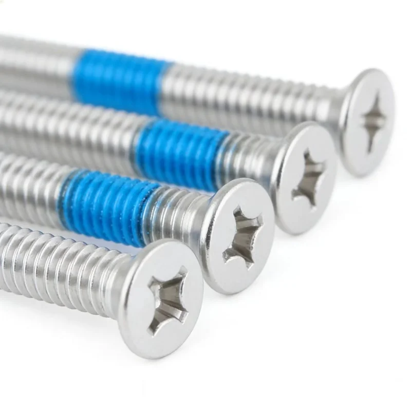 

200 шт. винтов с плоской головкой Phillips из нержавеющей стали 304 (M1.2, M1.4, M1.6, M2, M3, M4, M5) с клеевым фиксатором, предотвращающим ослабление и выпадение