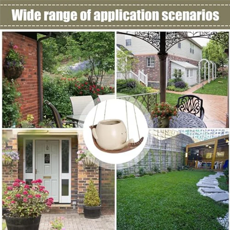 

Надежные 1-компонентные горшки для растений с качающимся лицом, милые подвесные горшки для цветов в помещении и на открытом воздухе, забавные цветочные горшки с улыбкой, смола с качелей или гаммом