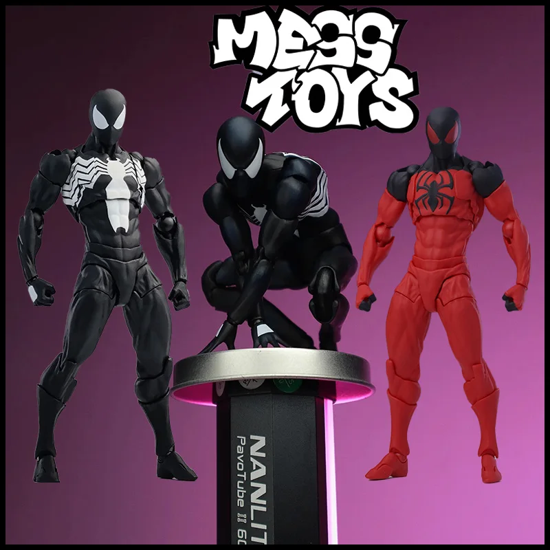 

Игрушки-пусеты, фигурка Человека-паука, черный, красный костюм, симбиот, Человек-паук, аниме, фигурка, статуя, модель, коллекция игрушек