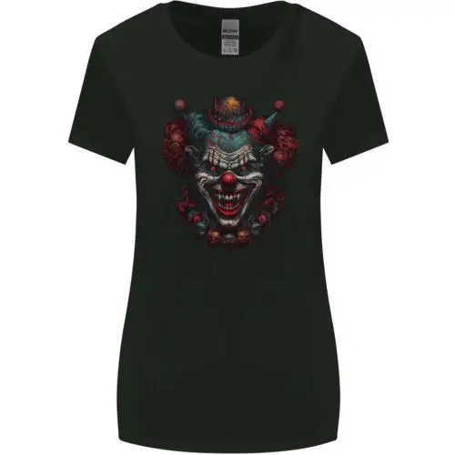 An Evil Clown Halloween Horror Vampire Womens Wider Cut T-Shirt