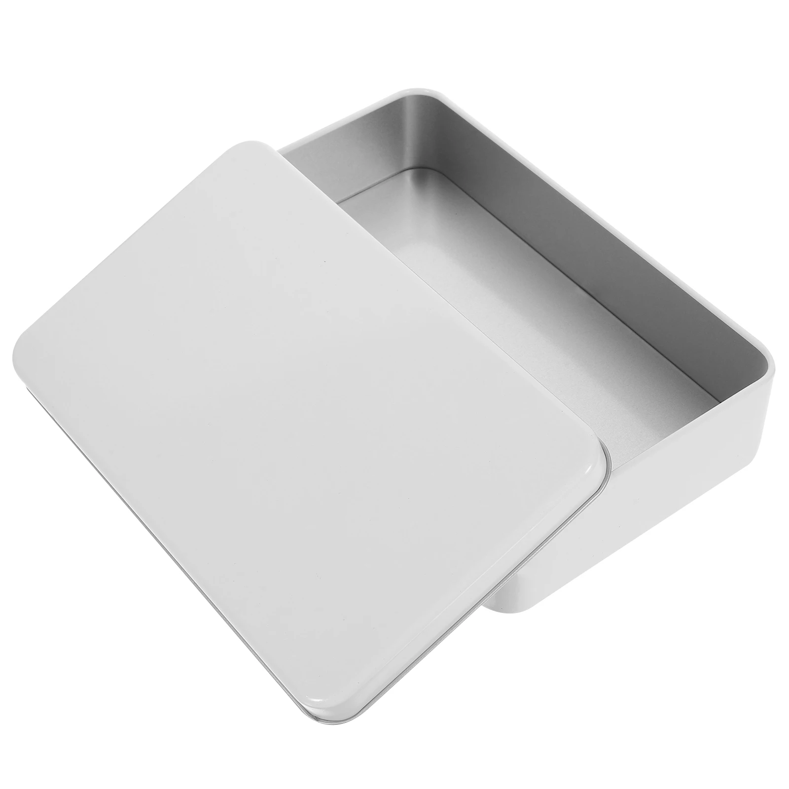 Tiramisu Packaging Box 180x110x40mm White Flat Lid Square Tin for Cookies Cake Biscuits Gift Candy Boxes Storage Small