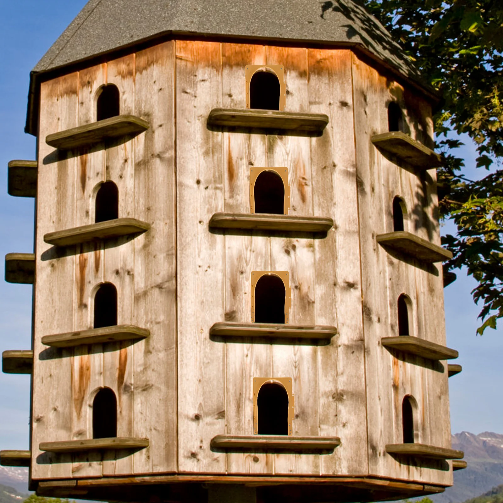 

2Pcs Pigeon Door Sturdy Weather Resistant Entrance for Racing Pigeons Bird Cage Door European Style Secure Barrier Free