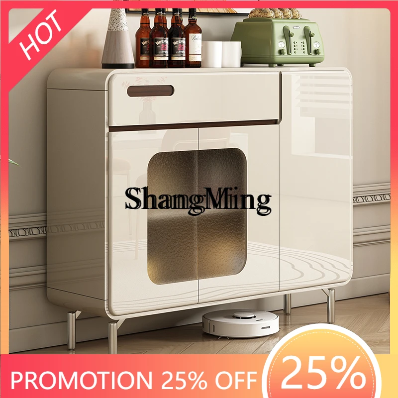 

ZYY light luxury dining side cabinet living room storage medieval cream wind integrated storage cabinet against the wall