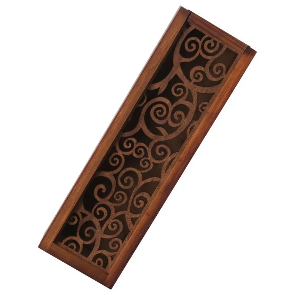 

Multipurpose Wooden Wooden Storage Box 7.67*2.36*1.61 Inches Wood Color Wooden Jewelry Box Desktop Stationery Storage Office
