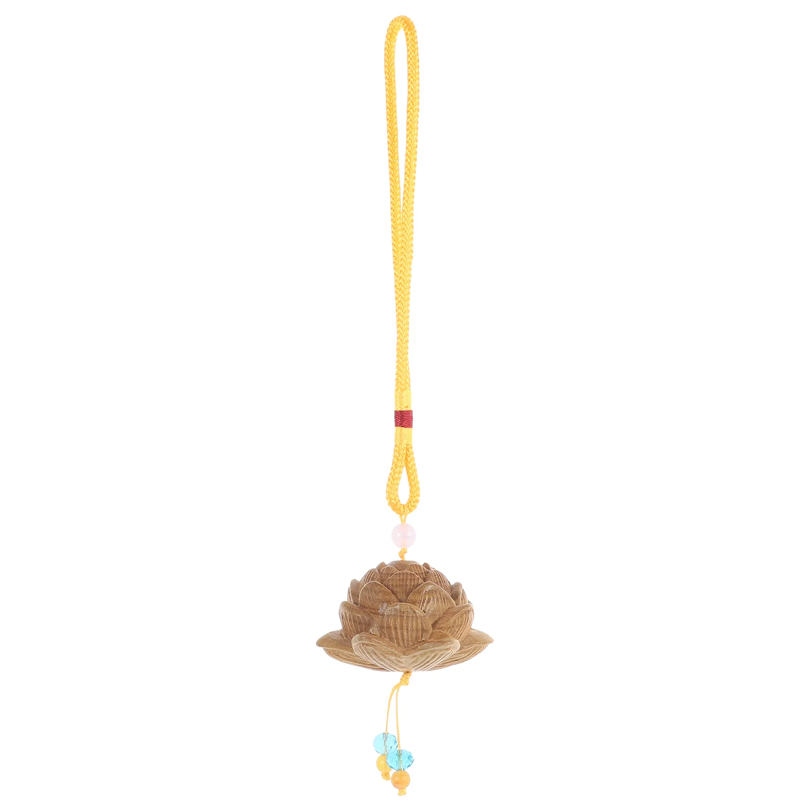 

Lotus Pendant Design Keychain Hanging Phone Accessory Decor Car for DIY Wooden Cell Accessories Fob