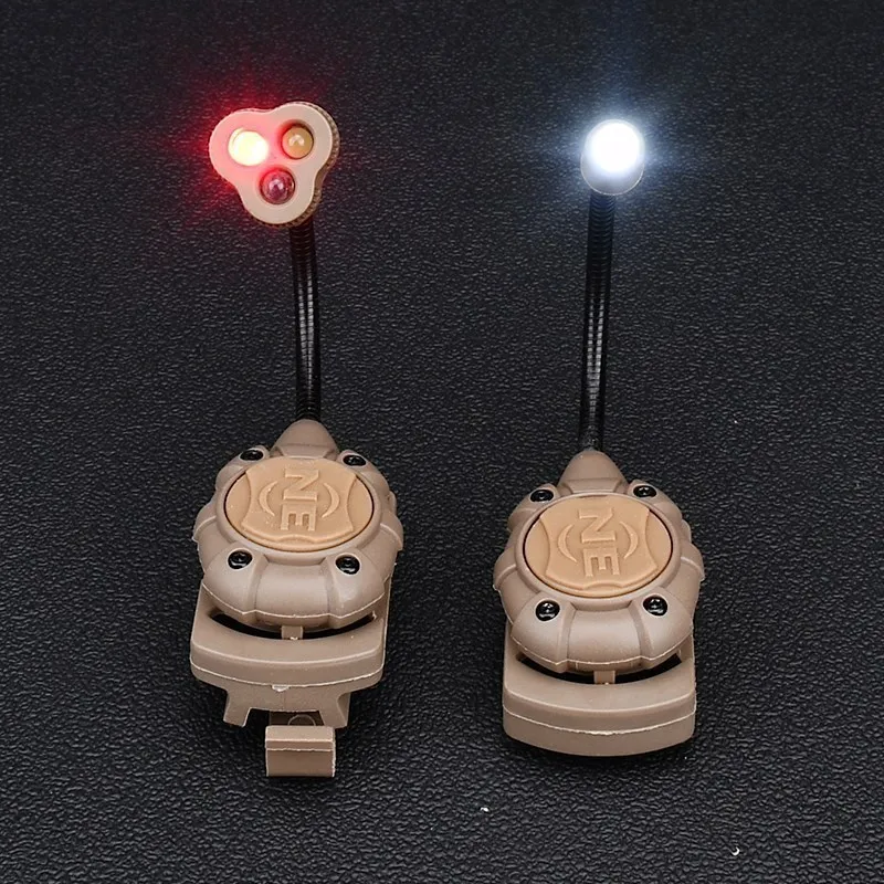 Luz estroboscópica para casco táctico Airsoft Mpls, 3 modos, luces LED para casco rápido militar, lámpara de seguridad para caza y supervivencia