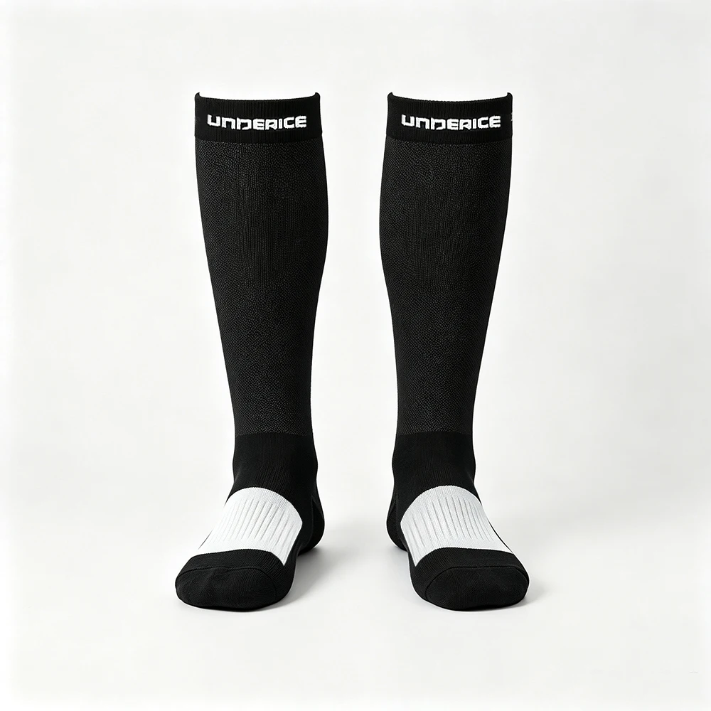 M/L 360 ° Schnittfeste Hockeysocken, feuchtigkeitsableitend, mit nahtloser Zehenpartie für Eishockey, Skifahren, Radfahren, Fußball, Sportsocken – Detail 4