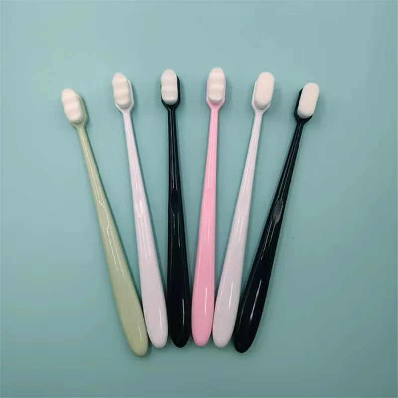 

1/5Pcs Ultra Fine Soft Bristled Toothbrush Million Nanometer Bristles Gentle Adults Deep Cleaning Portable Travel Oral Care Tool