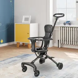 Poussette Pliable et Rotative pour Bébé, Légère et Portable, pour Voyage, à 360 °