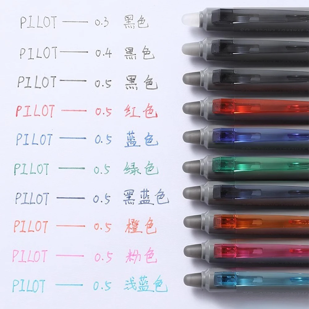 Imagem -04 - Japonês Piloto Fricção Erasable Gel Pen Dpk-lfsk st Dica Estudante Preto Azul Vermelho Kawaii Material Escolar Estacionária 0.3 mm 0.4 mm 0.5 mm