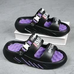 Chinelos masculinos de massagem ao ar livre, sandálias de praia confortáveis, sapatos casuais, interior, tamanho grande 47, 48, novo
