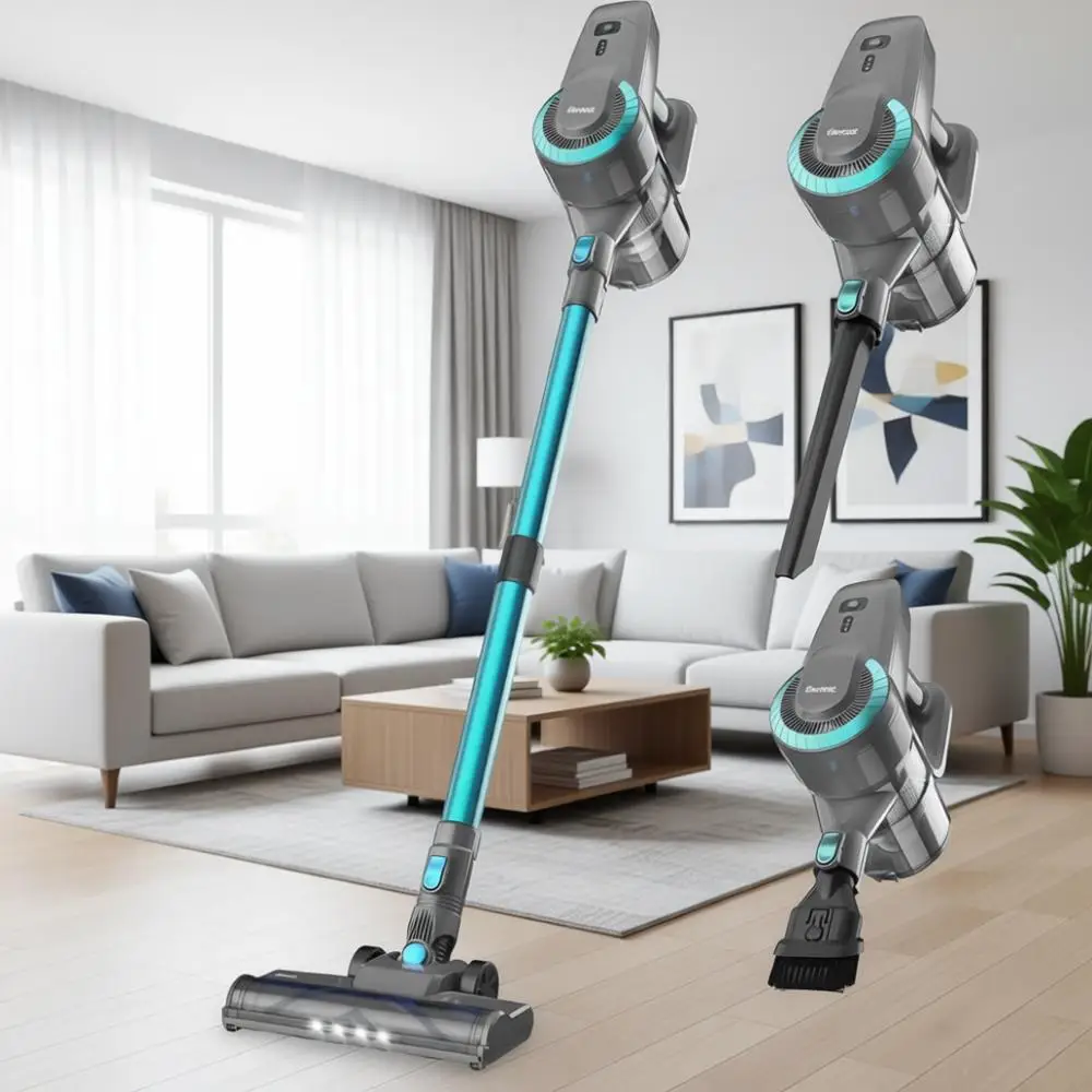 

6 in 1 Lightweight Stick Vacuum, 2200mAh Battery Up to 40mins Runtime, Powerful Handheld Vacuum for Hard Floor, Rug, Pet Hair, H