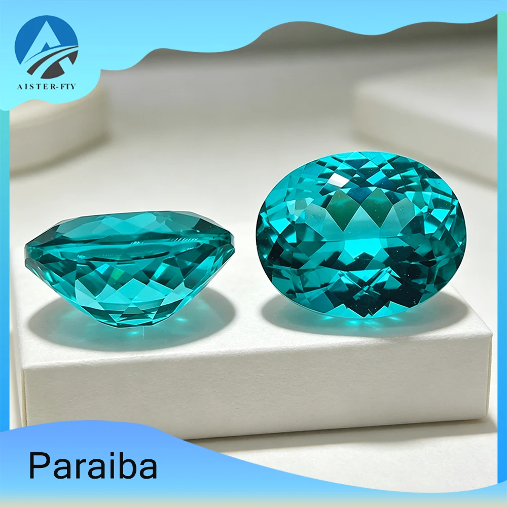 Paraiba Color Oval Cut Yttrium Aluminium Garnet (YAG) Loose Gemstone  Lab Diamonds Stones for Jewelry Making DIY Design