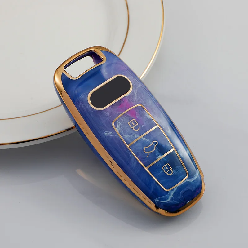 

Fashion TPU Car Remote Key Case Cover Protector Shell For Audi A3 A4 A6 A7 A8 B9 E-tron Q5 Q7 Q8 C8 D5 S7 S8 SQ8 4K Accessories