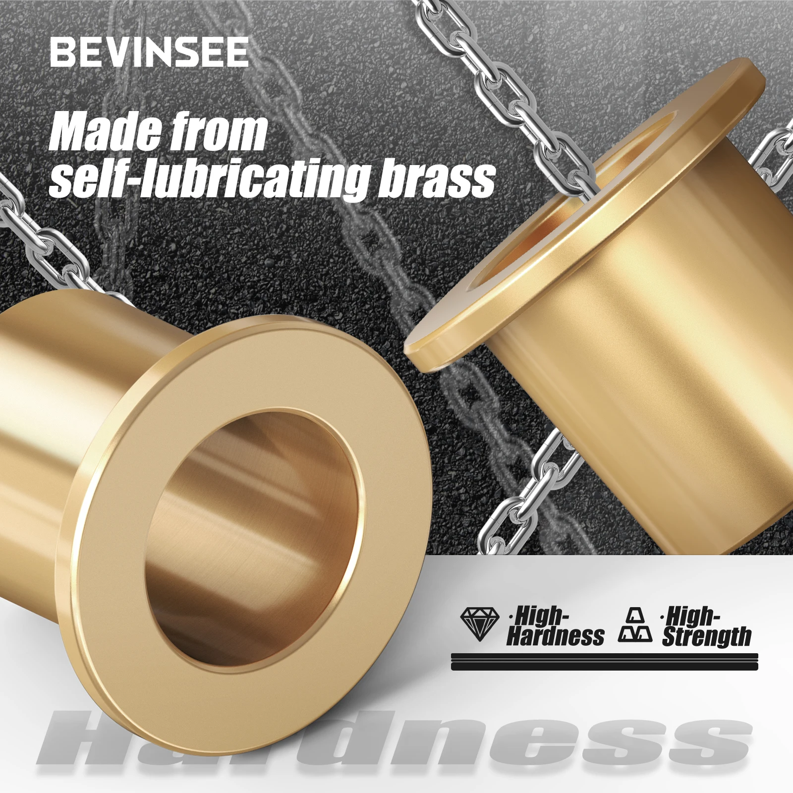 BEVINSEE Brass Clutch&Brake Pedal Bushings For BMW E90 F30 E46 E36 E92 E91 E93  F20 E60 E61 E87 M3 M4 X1 X3 X5 Z4 For MINI R56