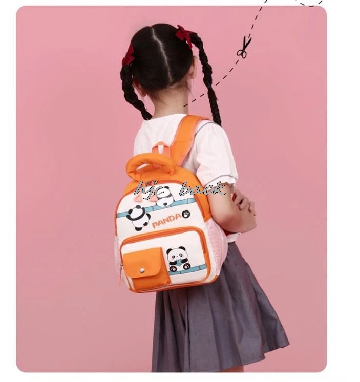 Hot Big panda New Fashionable Cartoon Pattern Children's School Bag Cute Print Lightweight Backpack Kindergarten For Boys Girls