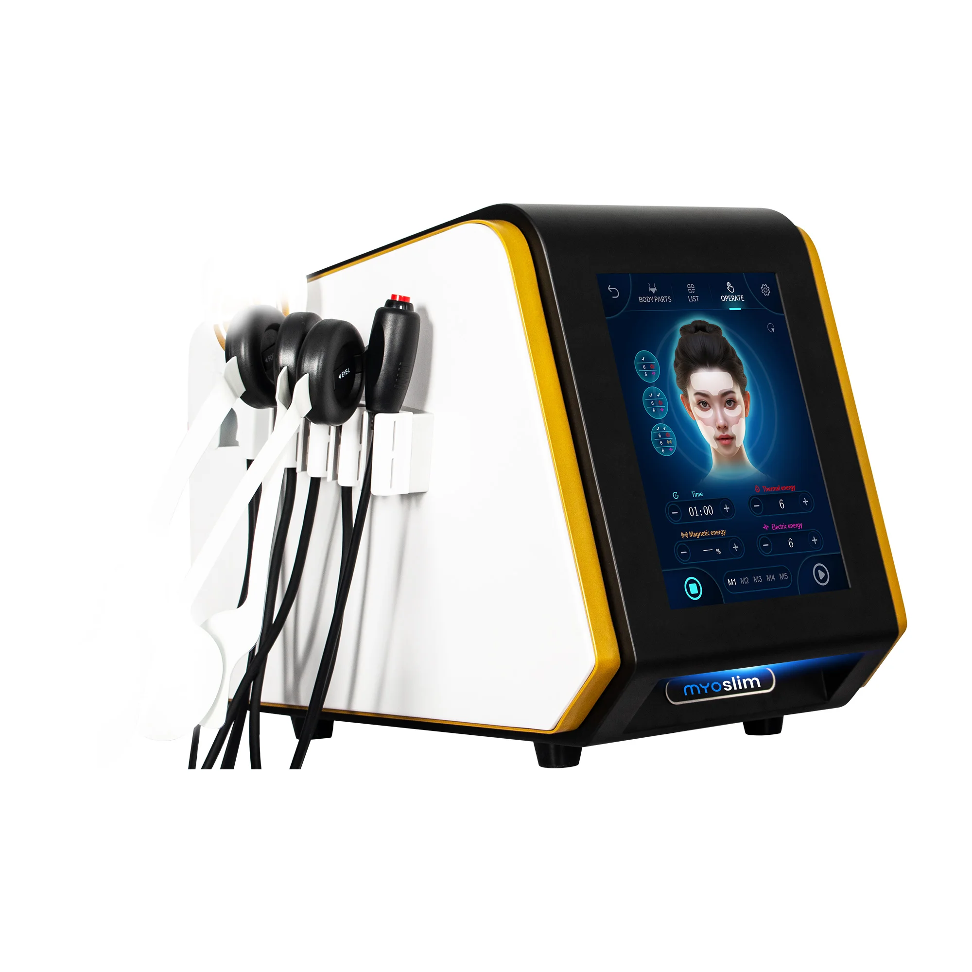 myo Non-invasive rf Muscle Face RF Heat Energy Output Strong Pulsed Magnetic Lift Wrinkle Removal Machine Painless Salon
