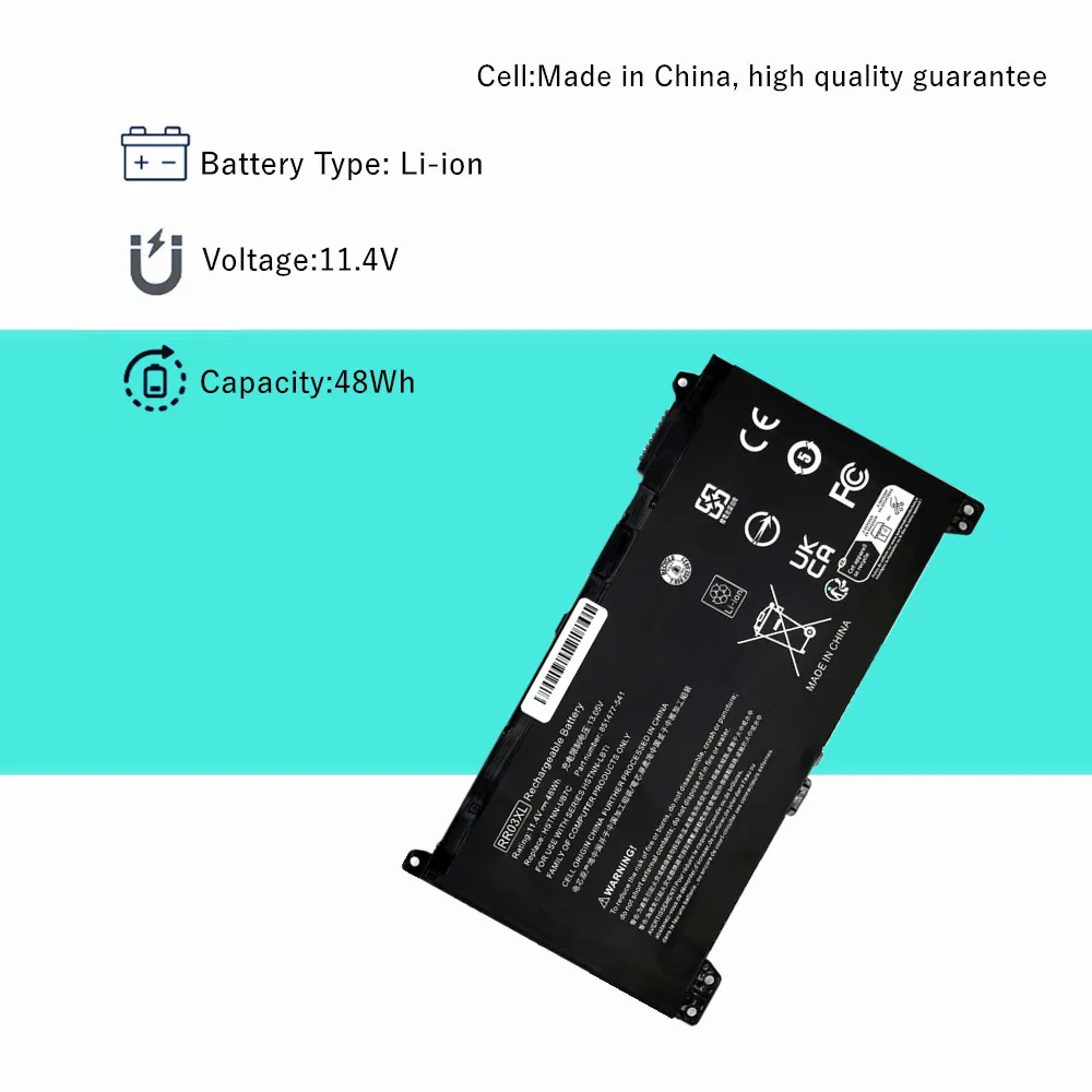 Bateria do portátil 11.4v: 48wh rr03xl HSTNN-LB71 para hp probook 430 440 450 455 470 g4 HSTNN-Q01C HSTNN-Q02C HSTNN-PB6W HSTNN-UB7C
