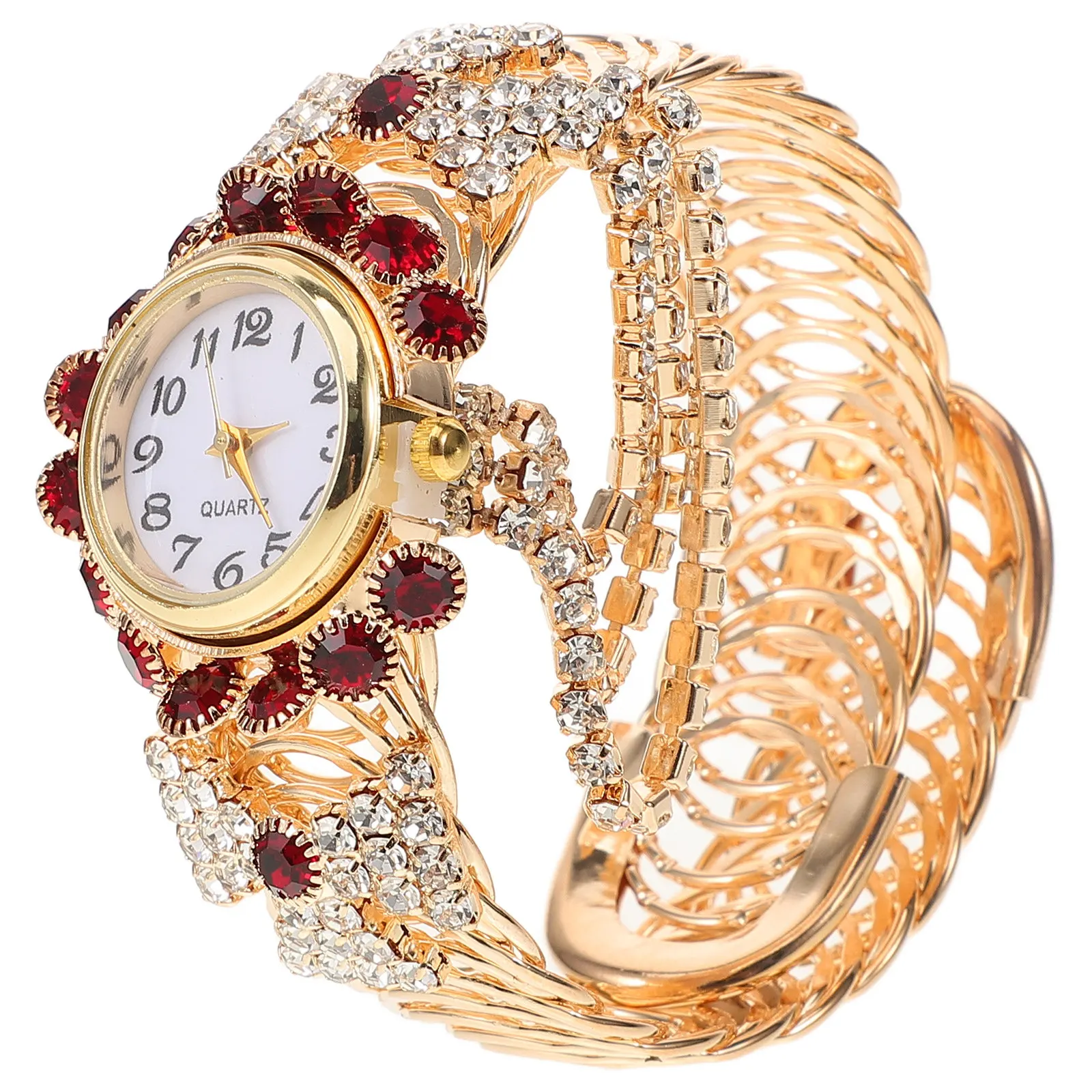 Women Quartz Watch Alloy Bracelet Decorative Casual Wristwatch Delicate Elegant Wrist Decor Suitable for Work Party School