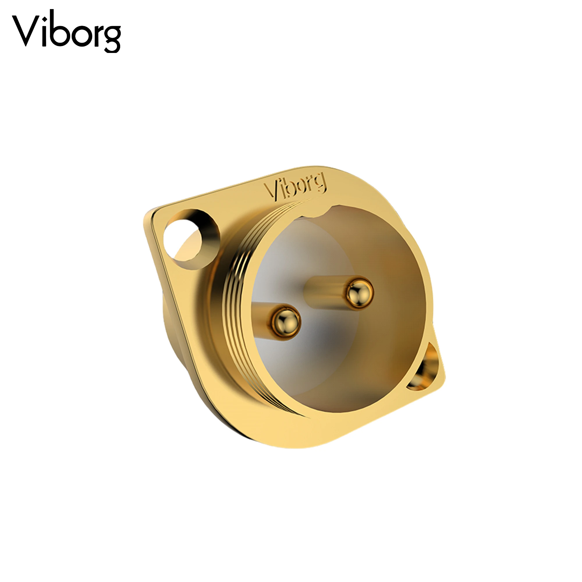 1 peça viborg high end gm16g cobre puro feito banhado a ouro micro conector macho 2 pinos gx16 aviação gx16 soquete macho chassi