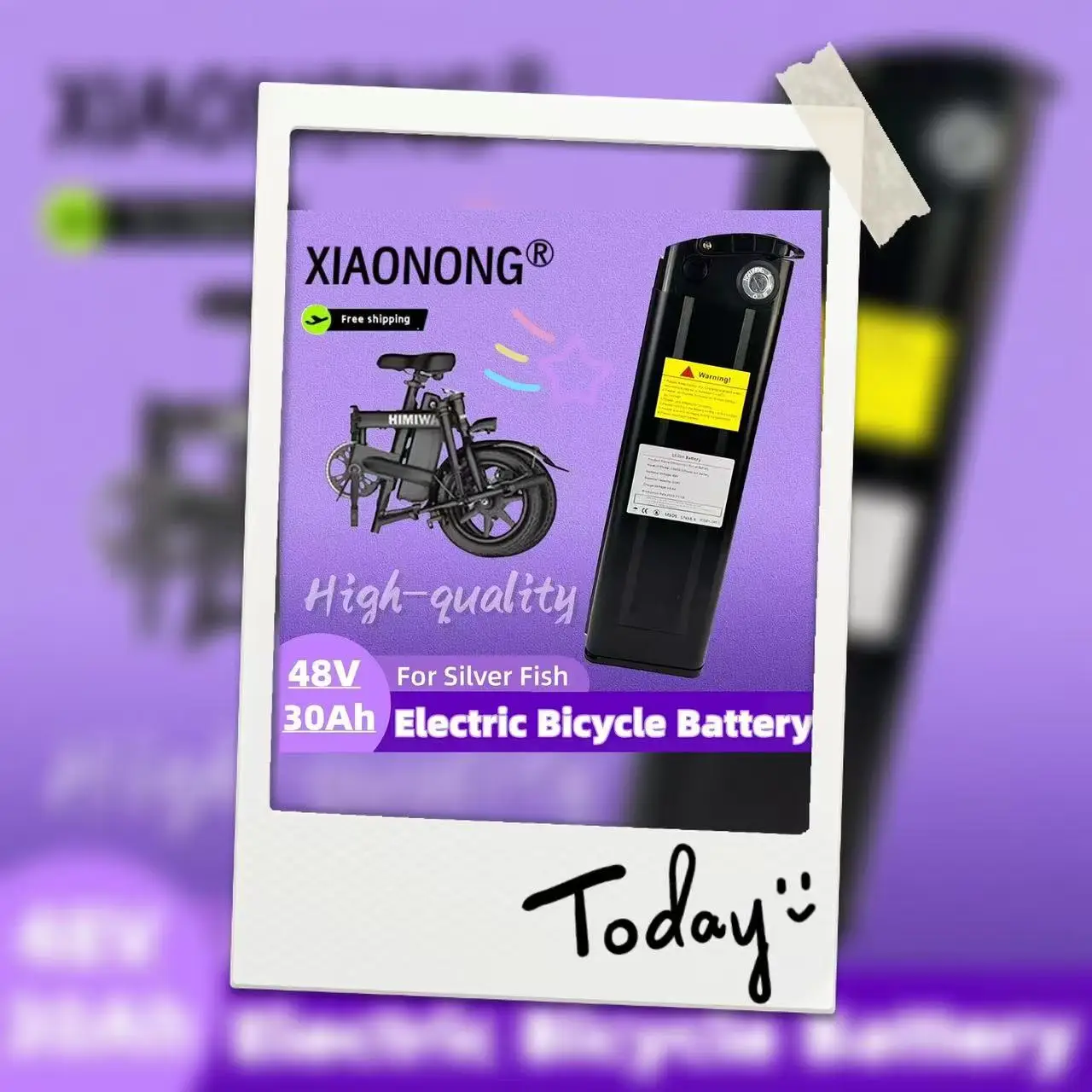 

100% New 48V 30Ah Silver Fish Battery E Bicycle Lithium Battery for 250W 350W 500W 750W 1000W bafang/tongsheng Motor.