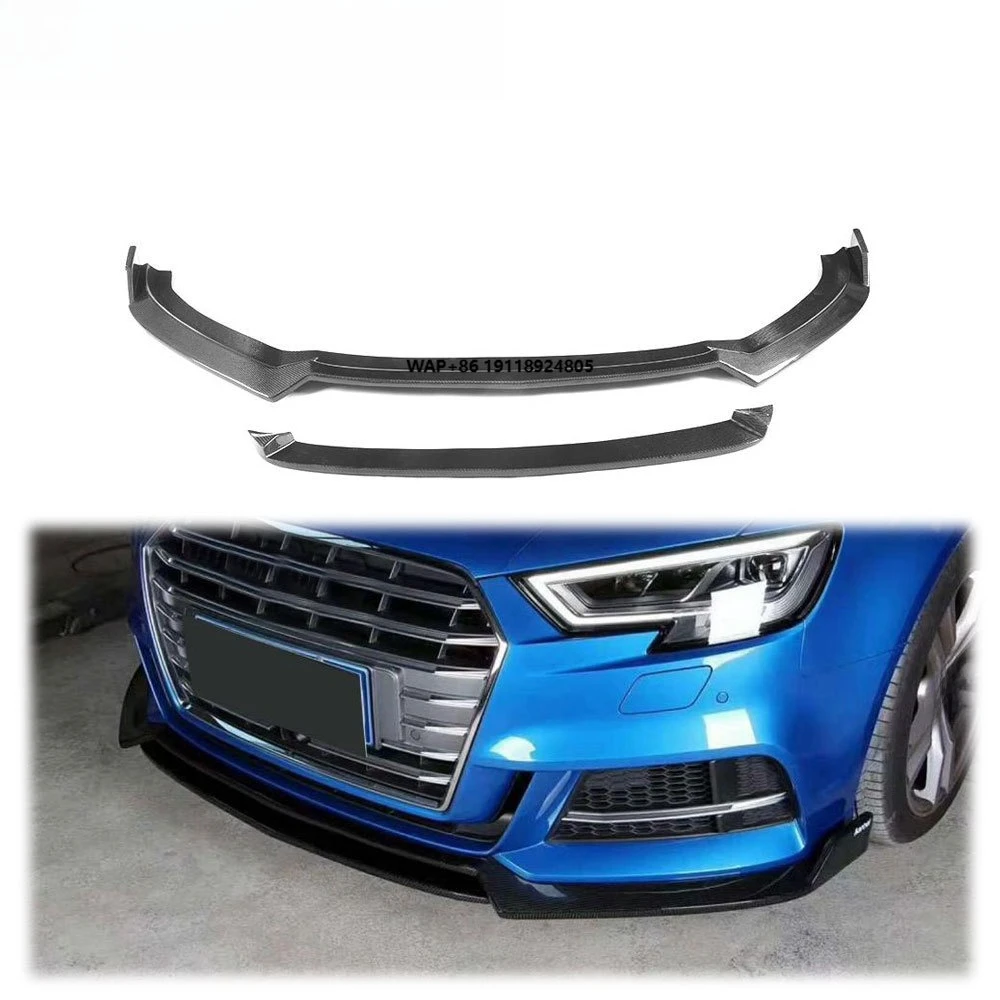 

Carbon Fiber Front Lip for S3 A3 SLINE 17-19 Front Bumper Spoiler