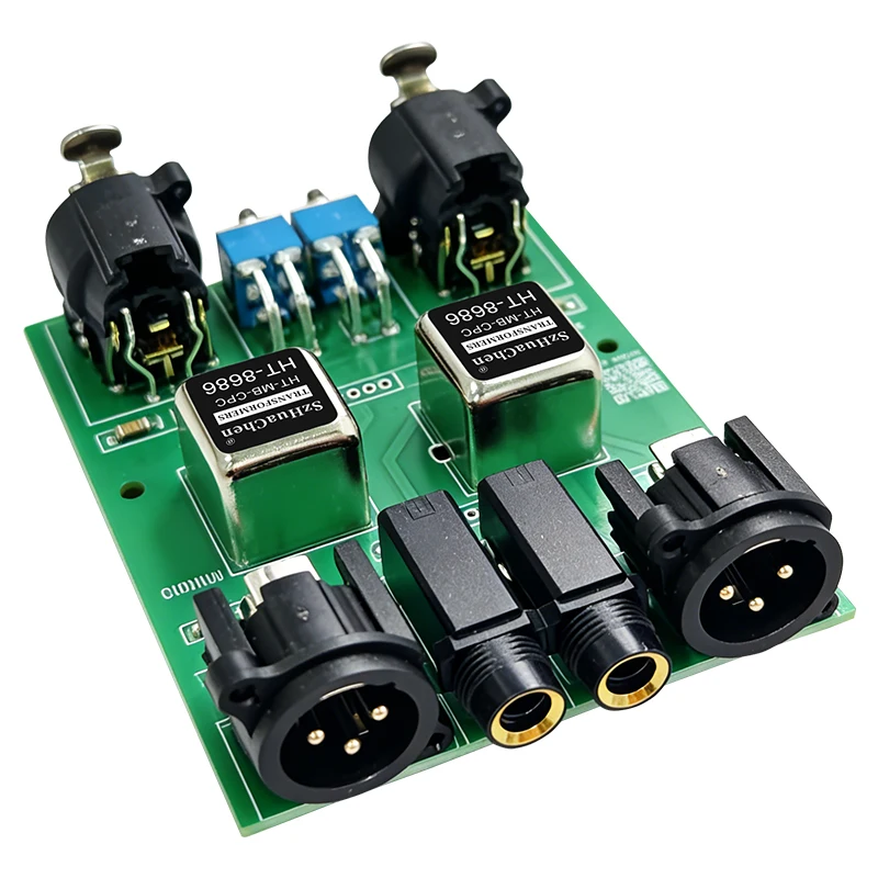 Dual-Channel XLR Audio Isolator Ground Loop Eliminator 6.35mm Interface for Home Theater Recording Studio Sound System