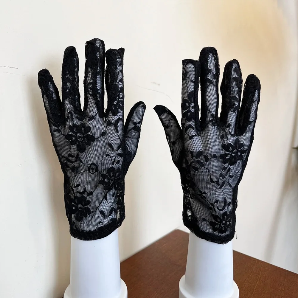 Touch Screen Lace Gloves 2024 Anti-uv Highly Elastic Bridal Wedding Gloves Loose Breathable Sunscreen Gloves Outdoor Sports