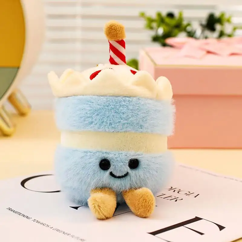 14 ซม.จําลองใหม่เค้กสตรอเบอร์รี่กระเป๋าเป้สะพายหลังจี้ตุ๊กตาตุ๊กตาPlushของเล่นการ์ตูนอะนิเมะของขวัญน่ารักสําหรับแฟนตุ๊กตาสนุก