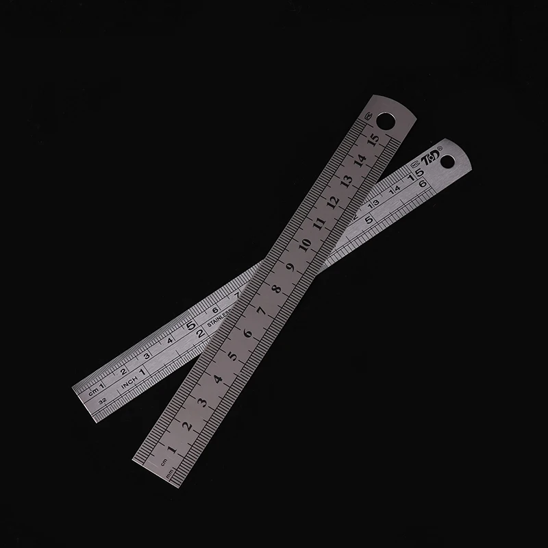 1PC 15/20/30/40/50CM Metal Rulers With High Precision Graduation Line Double-Sided Scale Stainless Steel Ruler