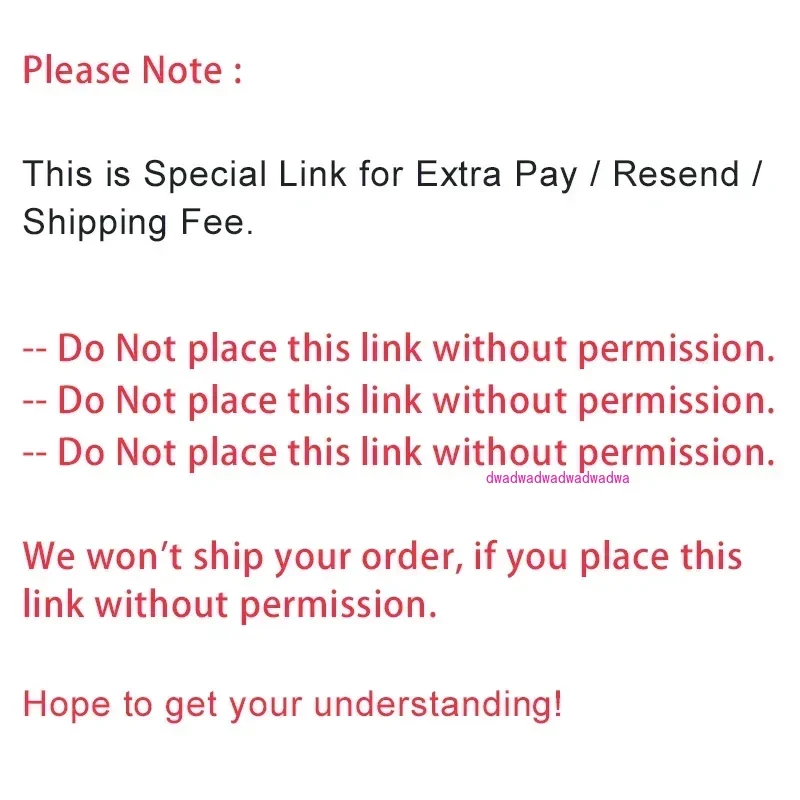 الرابط الخاص للدفع الإضافي/الإعادة الإرسال/رسوم الشحن-لا تضع هذا الرابط دون إذن