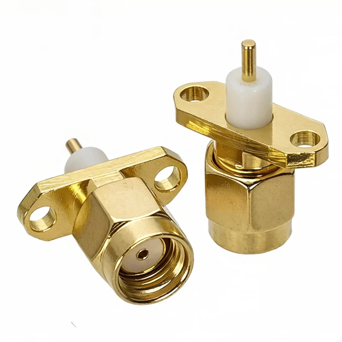 

1pc Reverse RP SMA Male Plug RF Coax Connector Panel Mount Solder Post Straight Insulator Long 4mm Goldplated Wholesale NEW