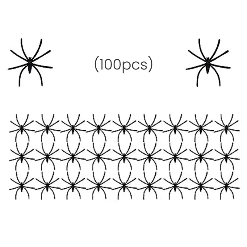 

Stretching Spider Web With 100 Spiders Suitable For Indoor/Outdoor Horror Atmosphere