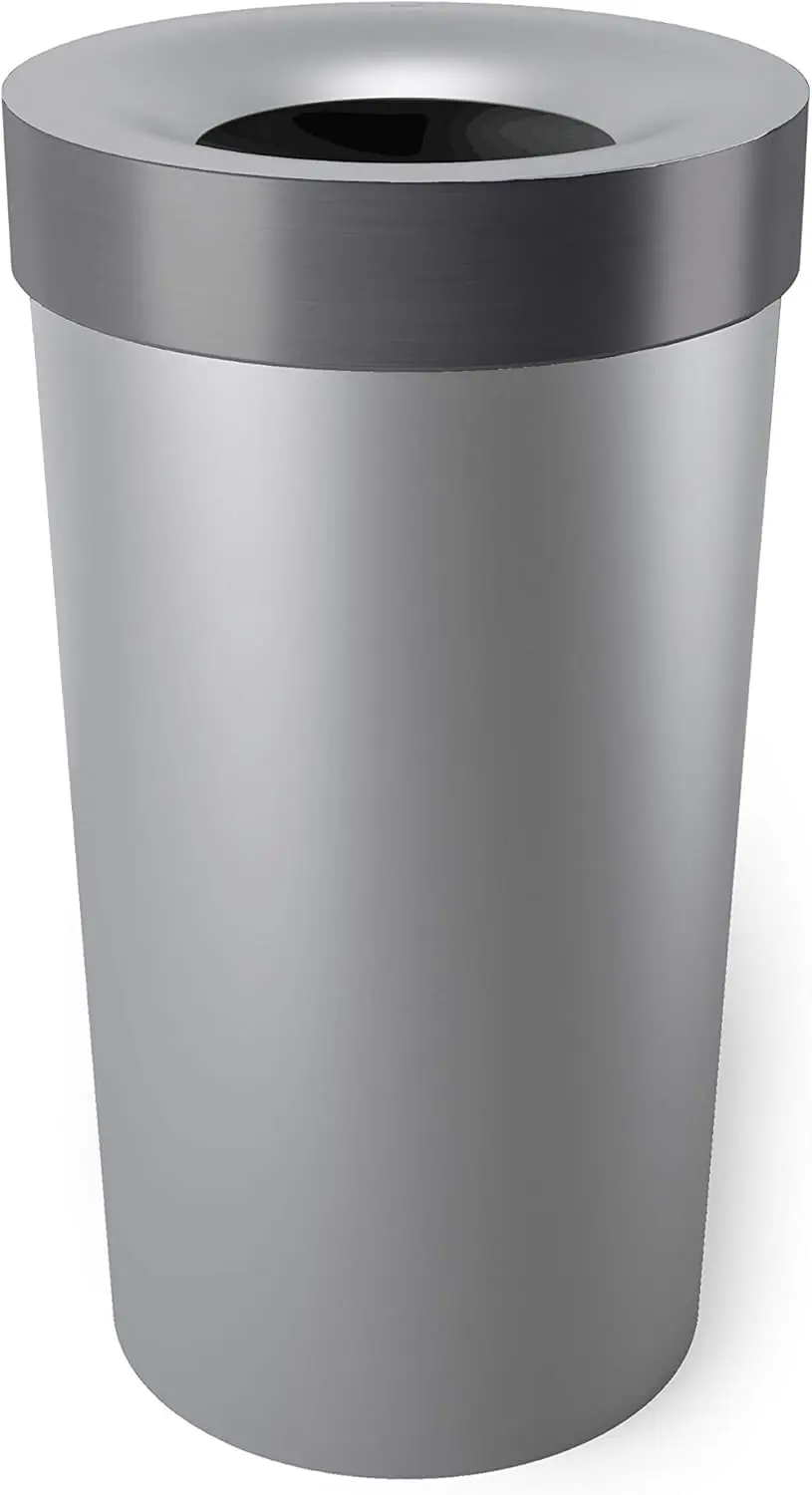 

Vento Kitchen Trash Can with Open Top, Large 16-Gallon (62 L) Capacity, Grey