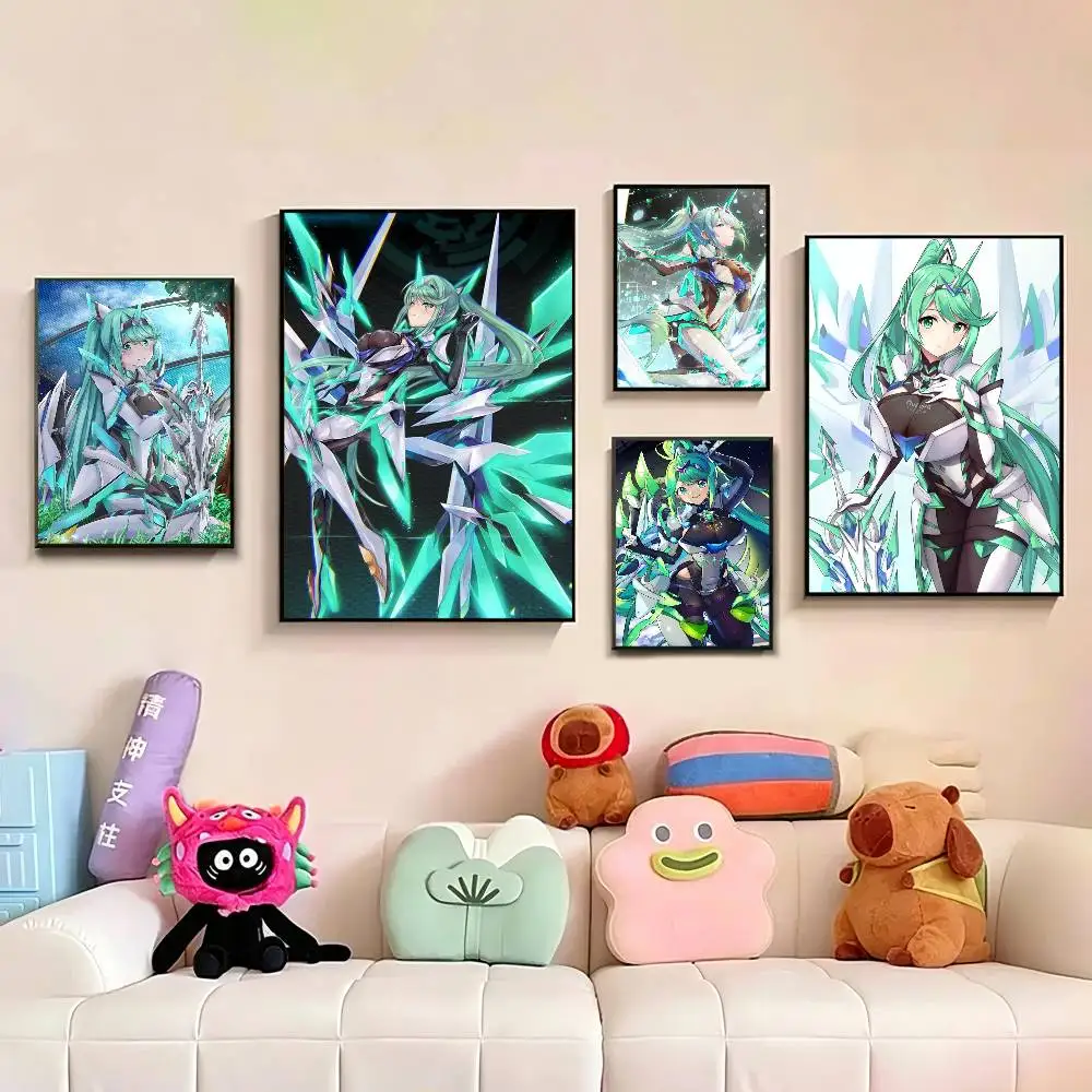 

X-Xenoblade Chronicles 2 pneuma Poster Perfect Space Sticker Self Adhesive for Office Home Theater Wall Art Decor Fancy Gift