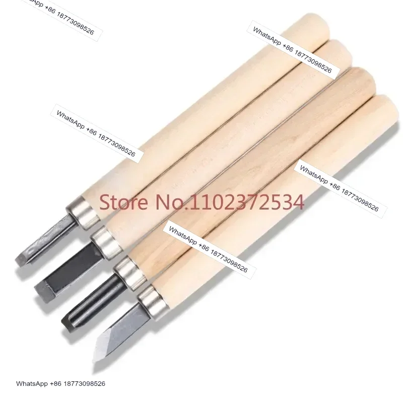 

4pcs Basic Wood Cut DIY and Detailed Woodworking Gouges Hand Tool Wood Carving Tools Kit Spoon Carving Chisels Knife-3 sets