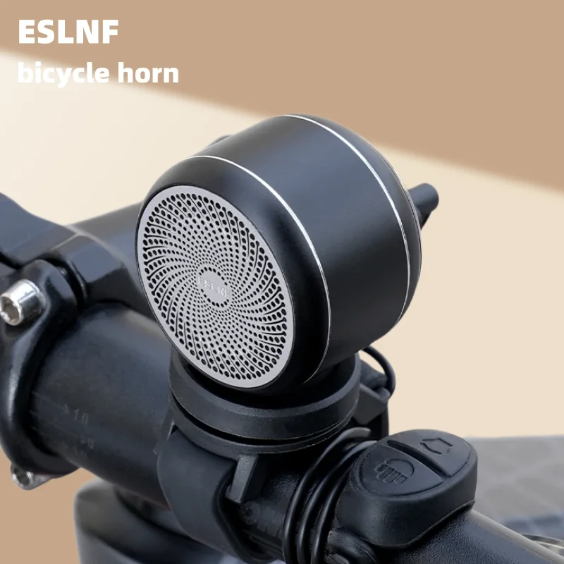 ESLNF Aluminum Alloy Bicycle Electric Horn Bluetooth Bike Horn with Mini Speaker Function