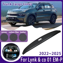 Car Trunk Curtain Covers For Lynk & co 01 EM-P PHEV 2022 2023 2024 2025 Retractable Trunk Storage Rack Shields Auto Accessories