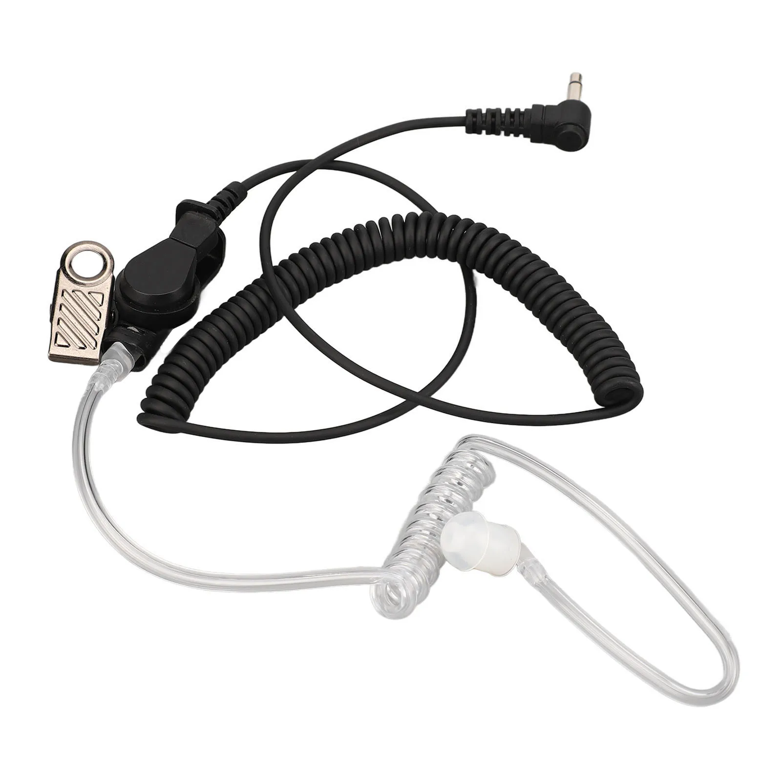 Walkie Talkie Headset Professional Noise Canceling 2 Way Radio Earpiece  PU for Hand Microphone for Cell Phone for MP4