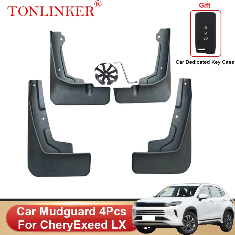 

TONLINKER Car Mudguard For CheryExeed Exeed LX 2021 2022 Mudguards Splash Guards Fender Mudflaps 4Pcs Accessories