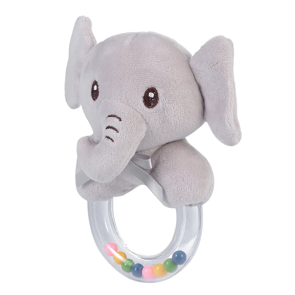 Anillo de mano sensorial de felpa para bebés, juguetes de agarre de animales de peluche, agarre de campana