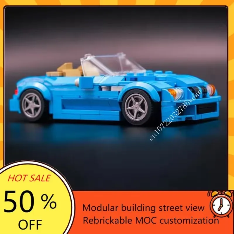 Décennie s de construction de véhicule de course technique Super Bond Spyder MOC, champion de vitesse, briques de garage créatives, jouets pour garçons