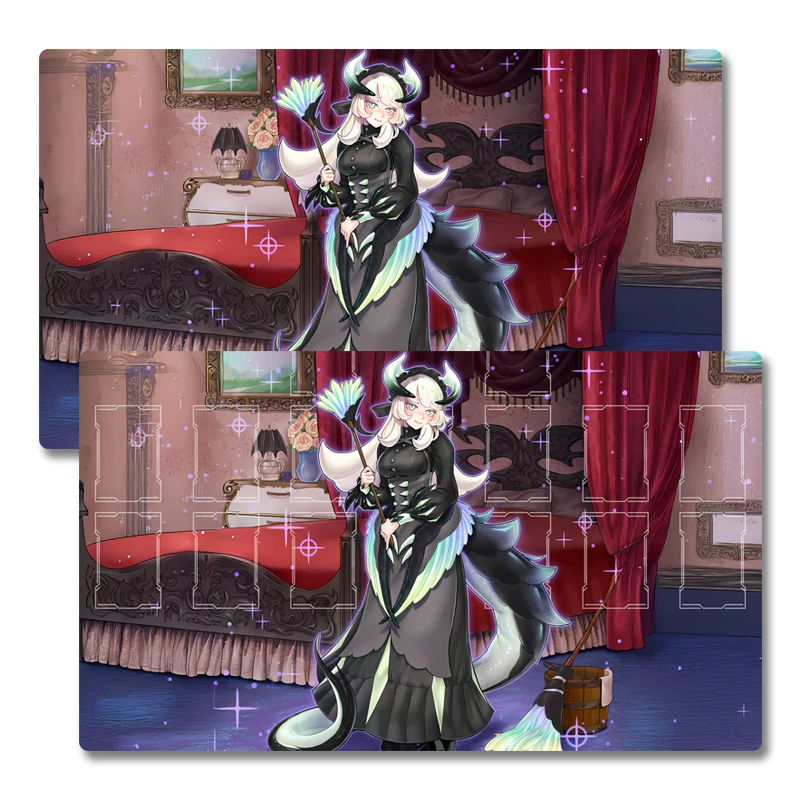 

Игровой коврик Yugioh Dragonmaid's Bedroom Maid Yu-Gi-Oh! TCG OCG Коллекционные карточные игры Коврик Duel Plate Резиновый коврик для карт Коврик для мыши